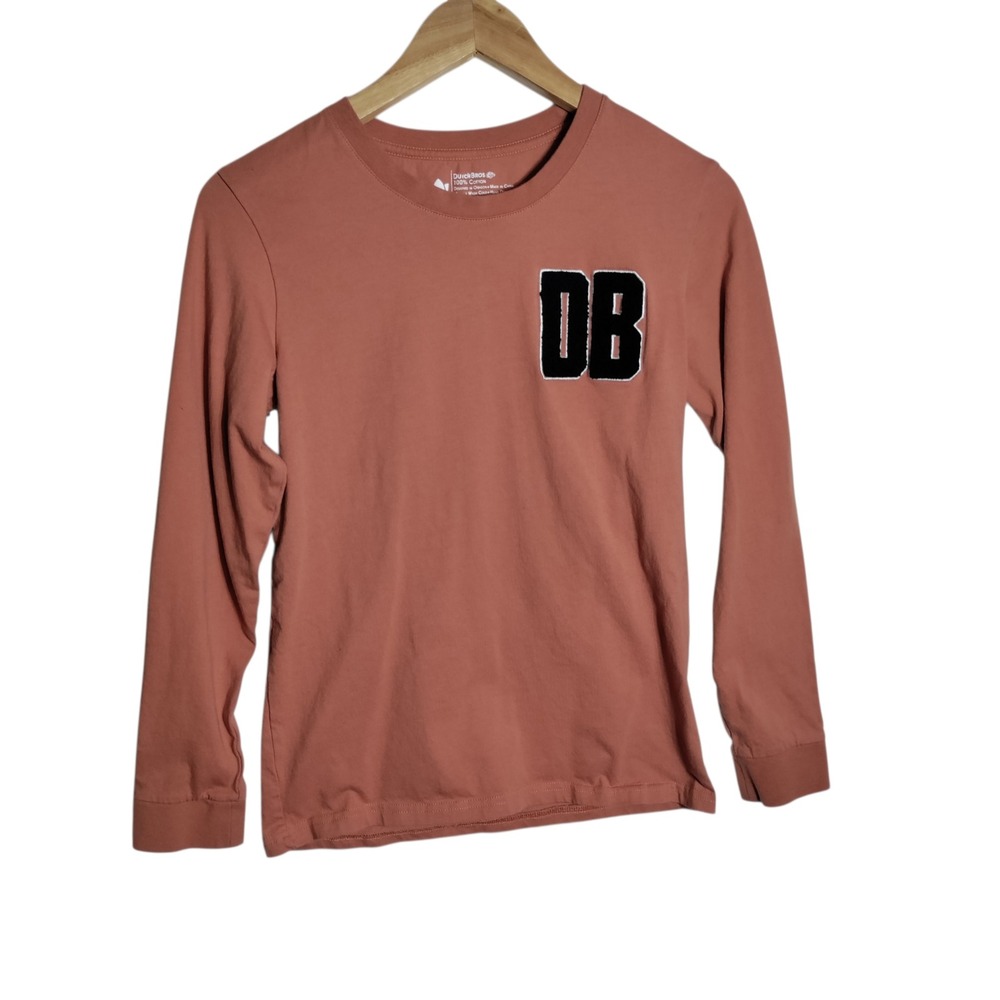 Dutch Bros Coffee Long Sleeve Graphic Tee‎ Shirt Terracotta Pink Women Medium DB